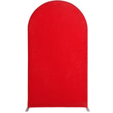 Lofaris (Ship In 24HR) Red Spandex Fit Round Top Backdrop Wedding Arch Cover